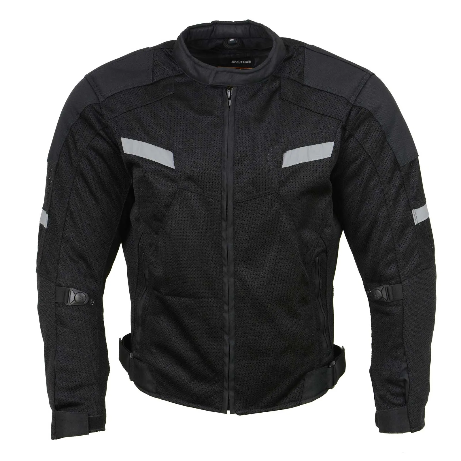 Milwaukee Leather MPM1792 Men's Black CE Armored Textile Motorcycle Jacket- All Season Biker Jacket