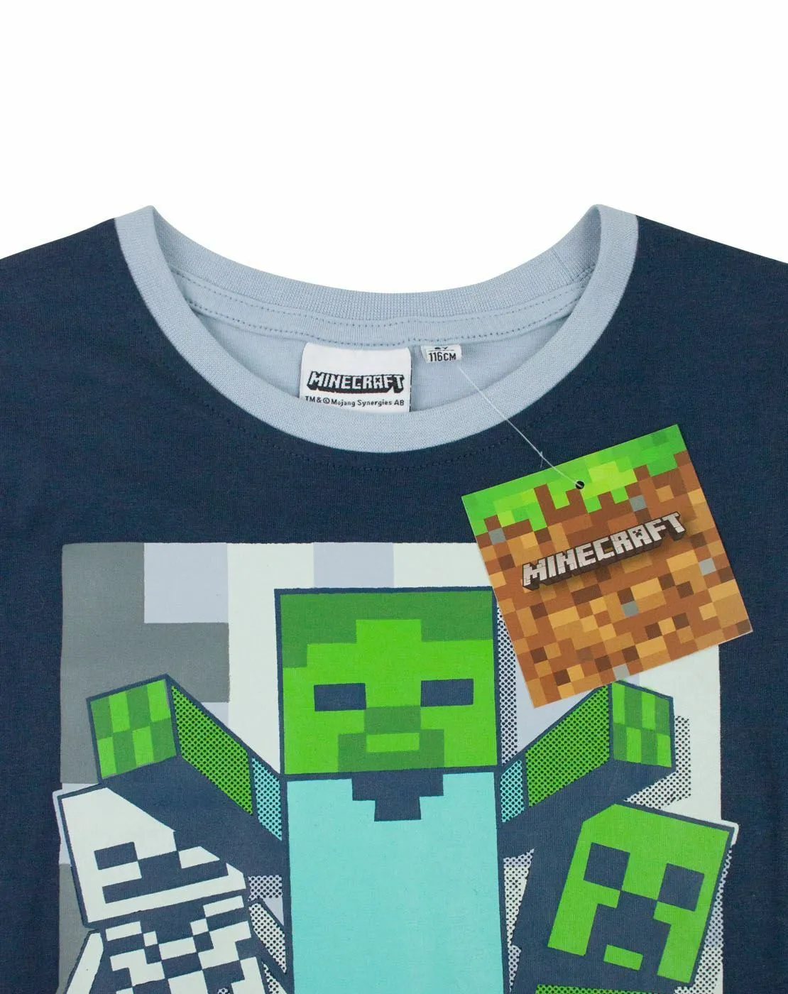 Minecraft Boys Blue Short Sleeve Short Leg Pyjama Set