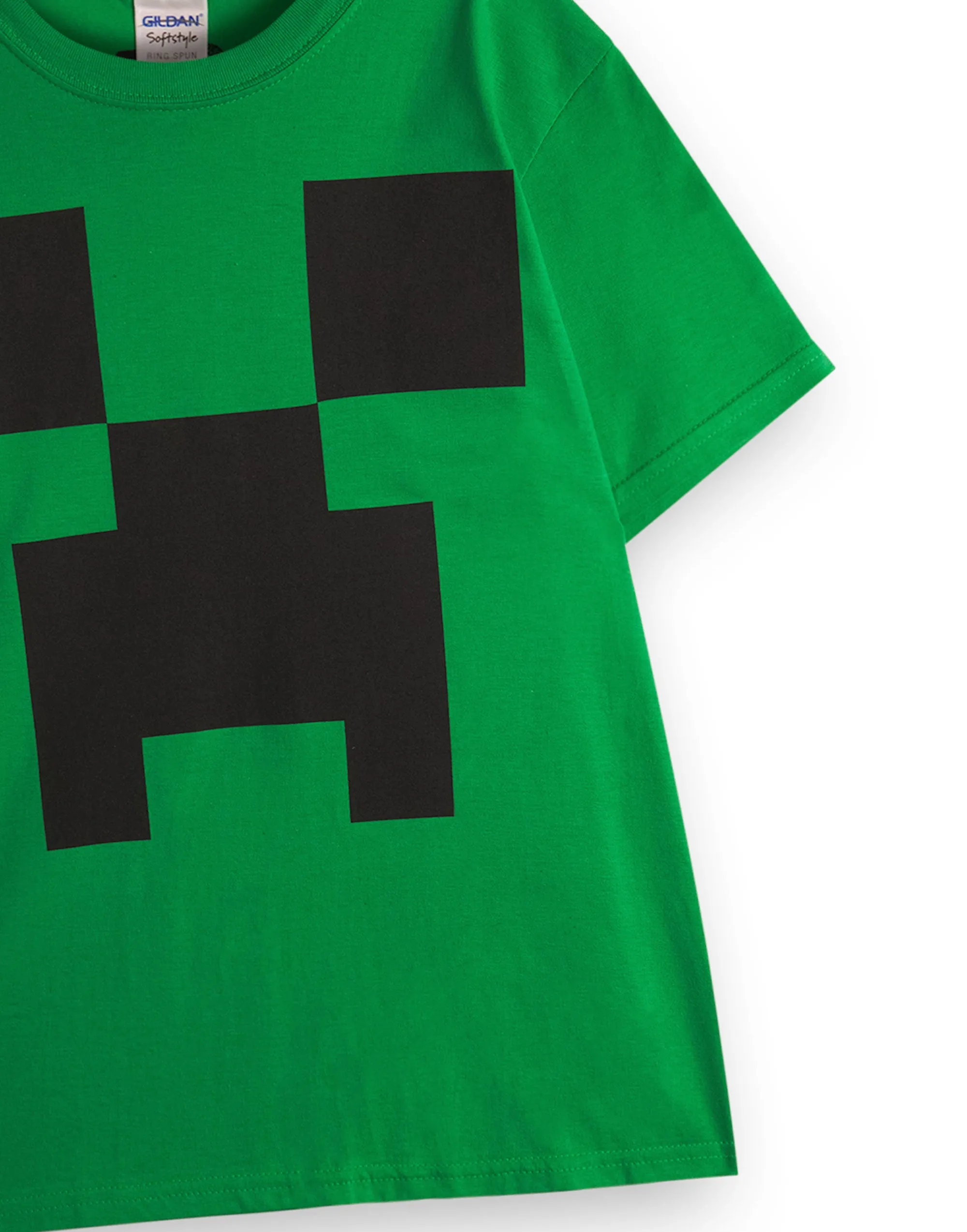 Minecraft Boys Green Short Sleeved T-Shirt