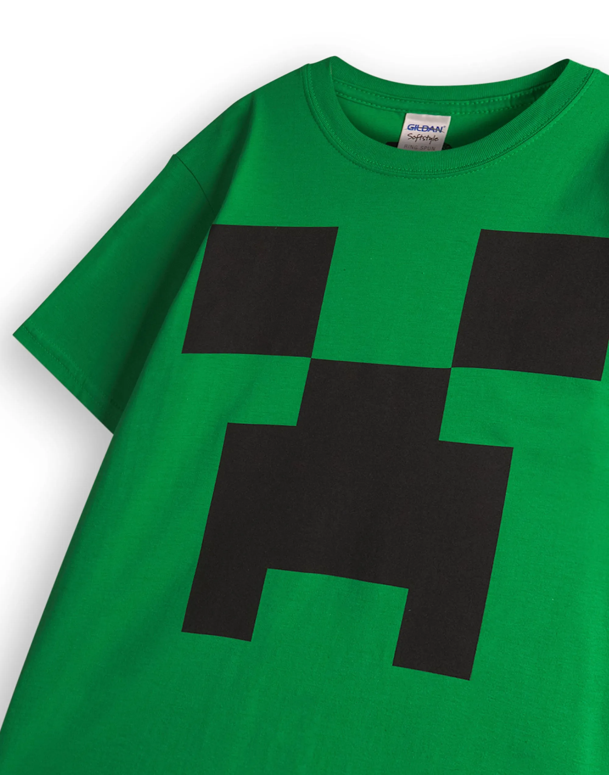 Minecraft Boys Green Short Sleeved T-Shirt