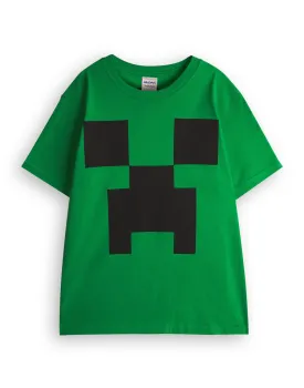 Minecraft Boys Green Short Sleeved T-Shirt