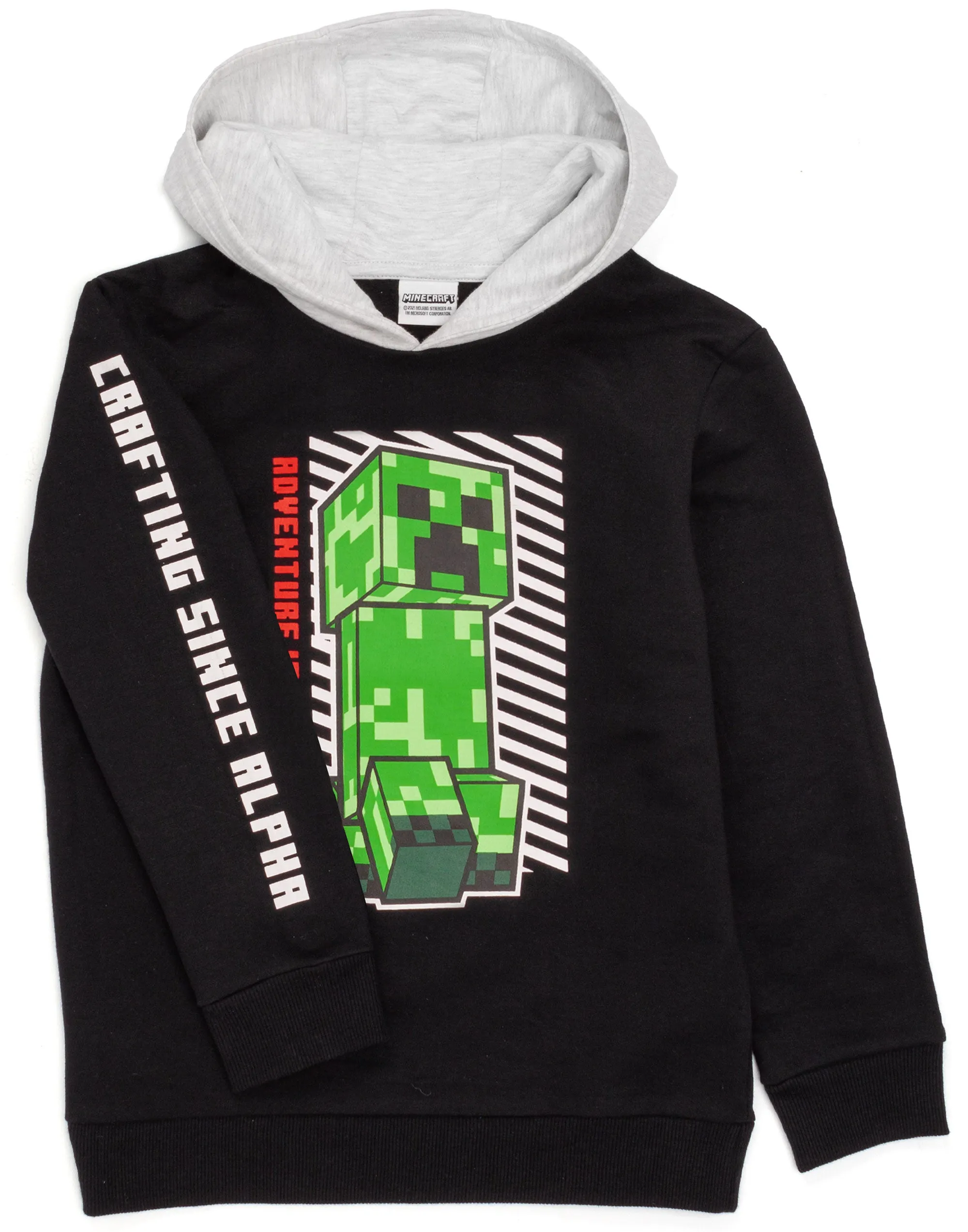 Minecraft Creeper Boys Hoodie Black