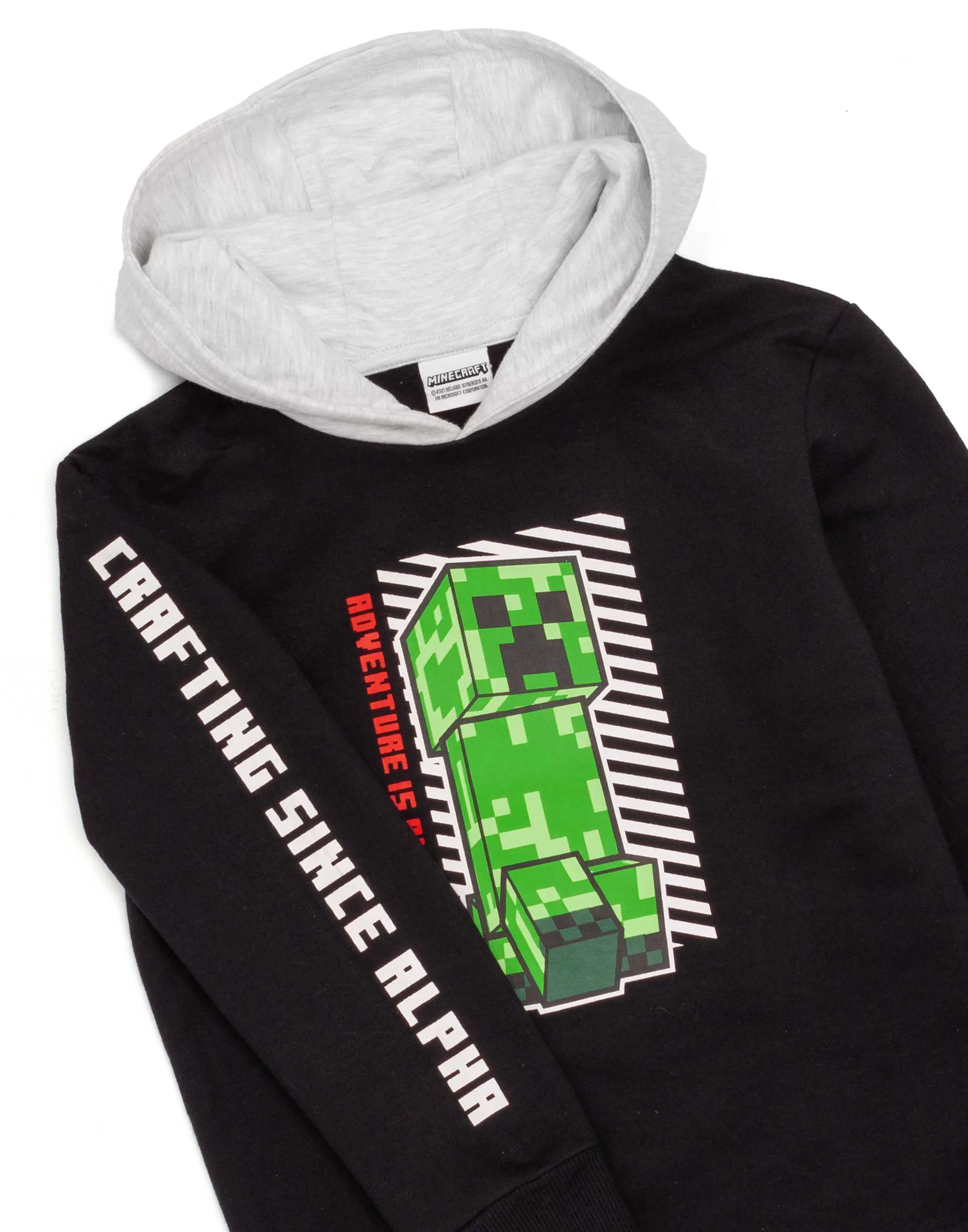 Minecraft Creeper Boys Hoodie Black