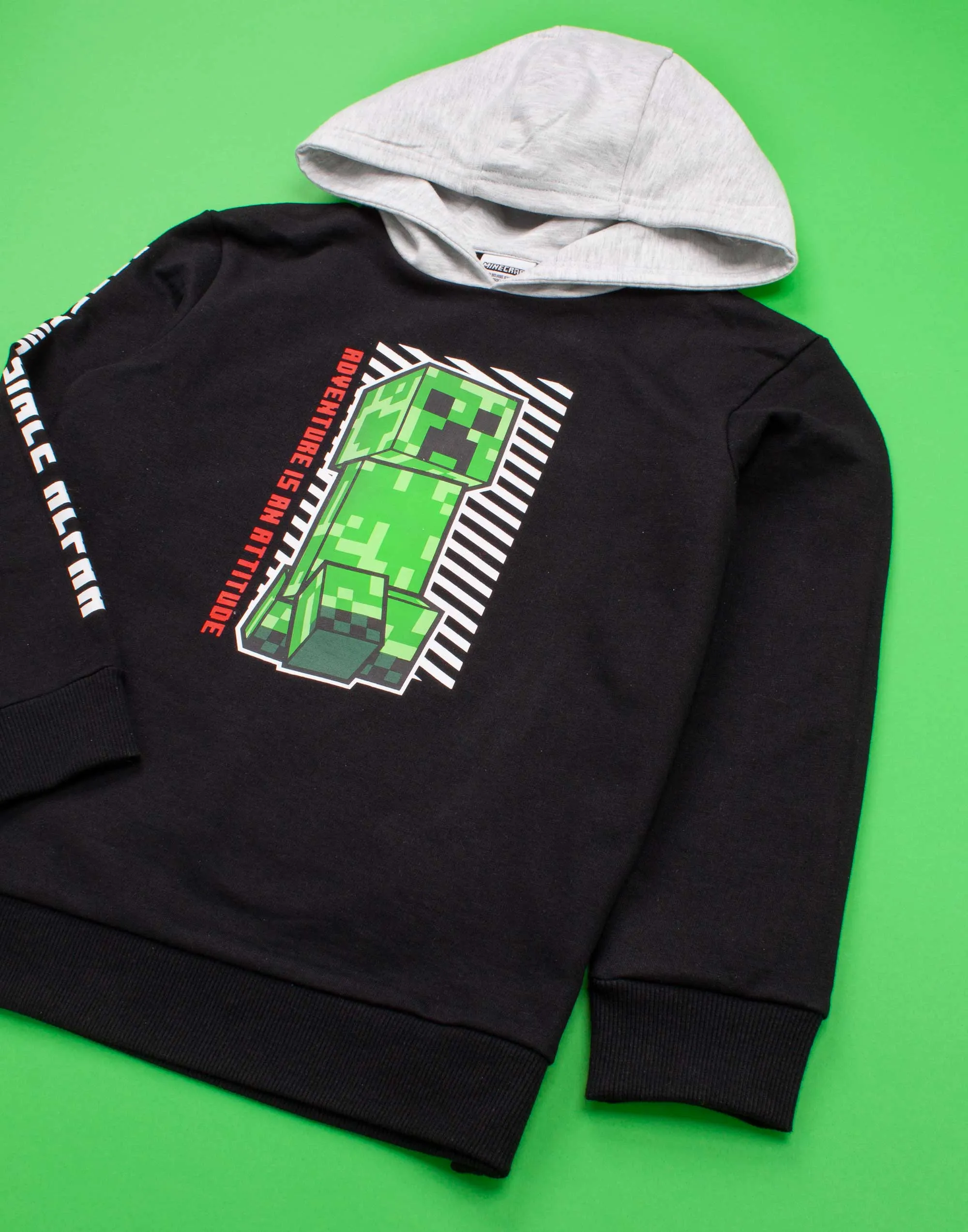 Minecraft Creeper Boys Hoodie Black