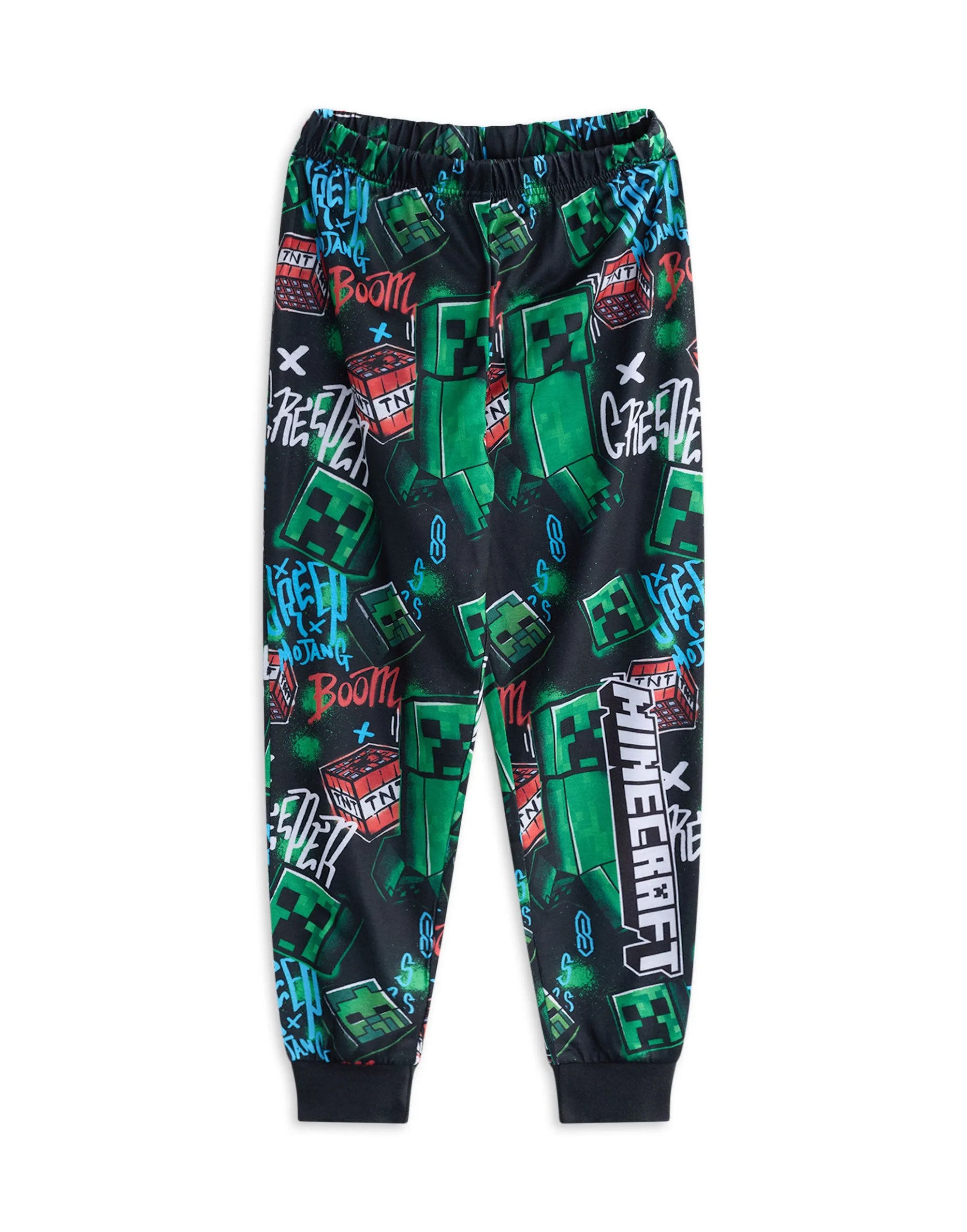 Minecraft Creeper Boys Pack of 2 Long Leg Pyjamas