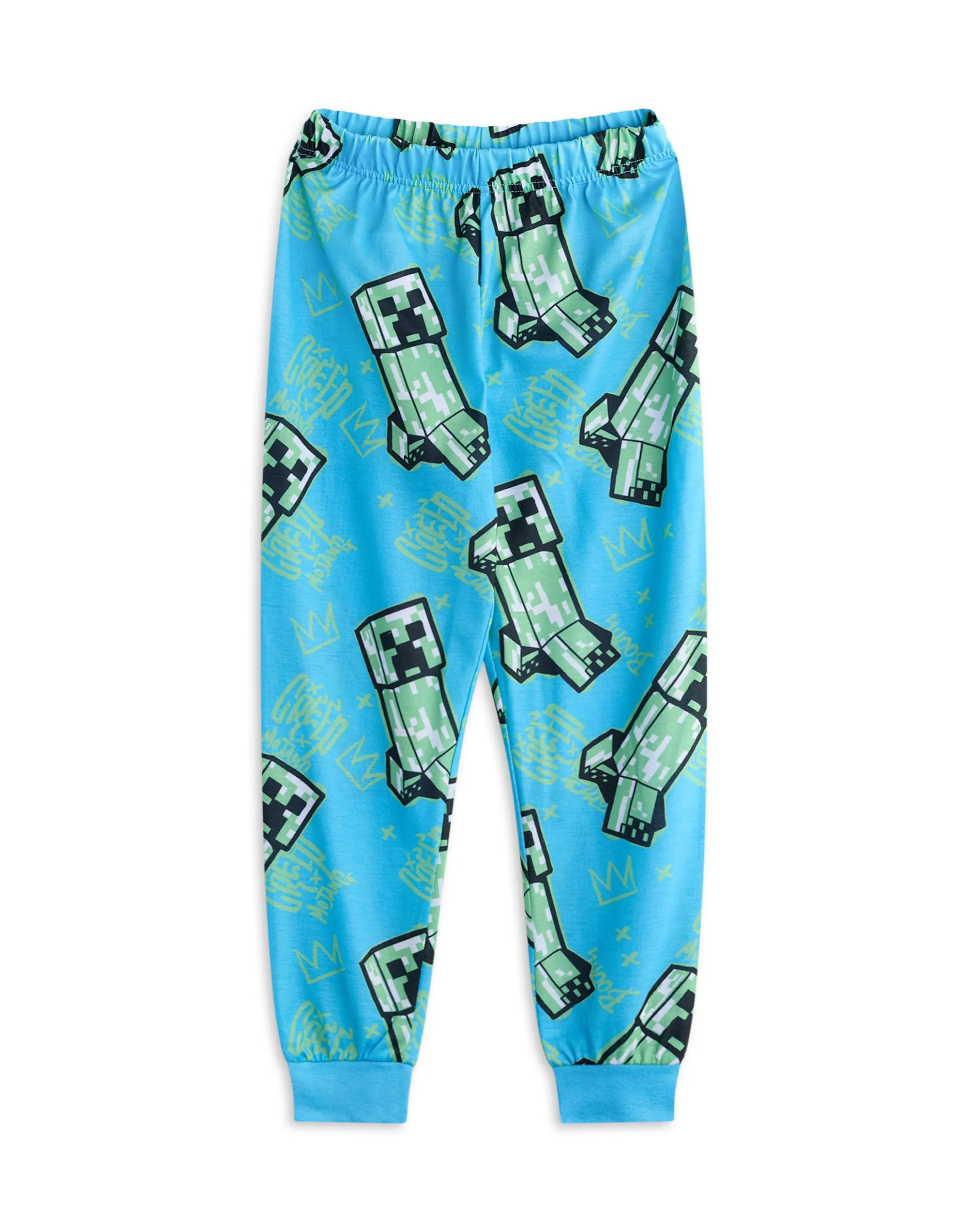 Minecraft Creeper Boys Pack of 2 Long Leg Pyjamas