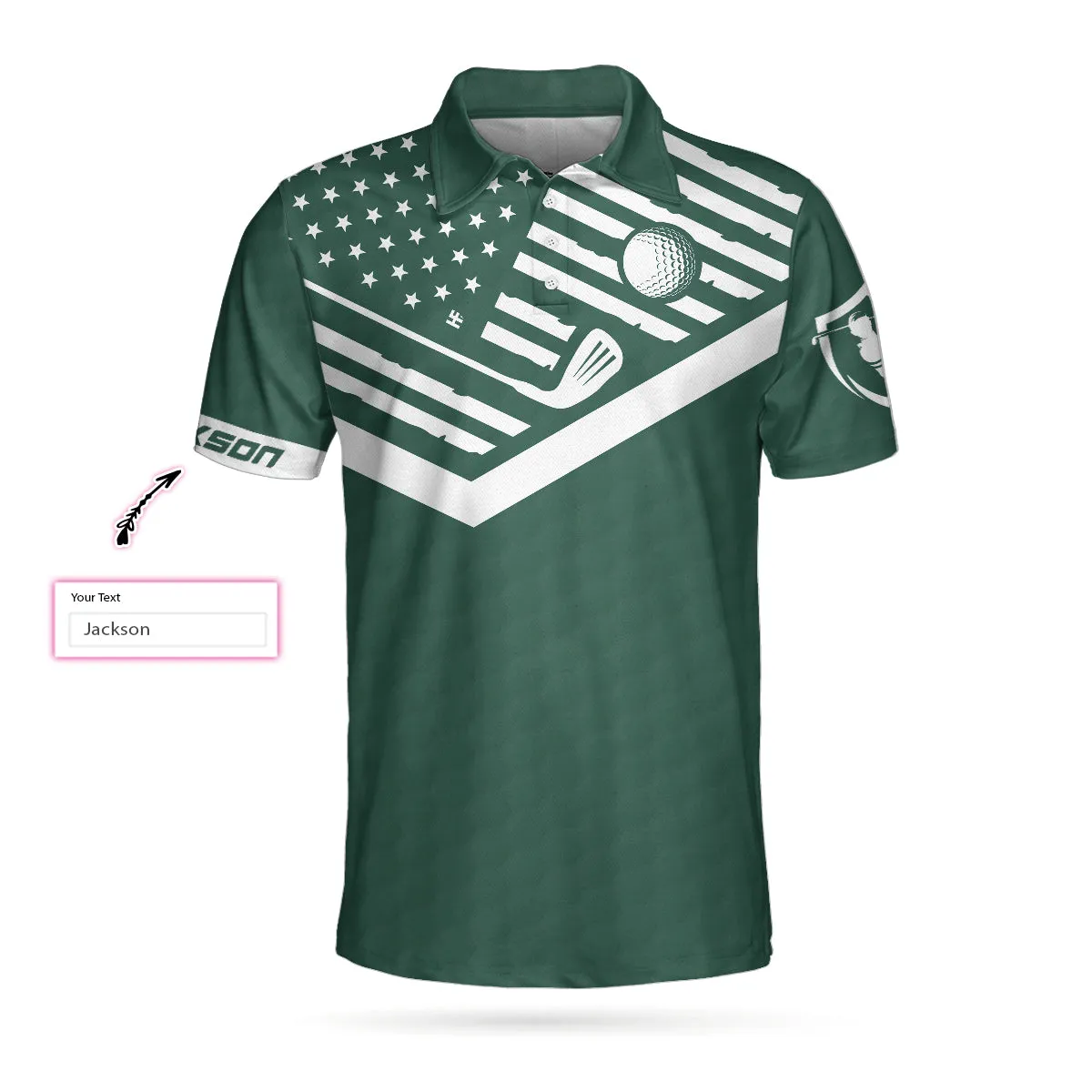 My Green Jacket Is In The Wash Custom Polo Shirt, Personalized Forest Green American Flag Golf Shirt For Men Coolspod