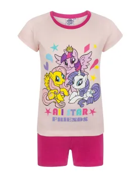 My Little Pony Girls Pink Short Sleeve Short Leg Pyjama Set