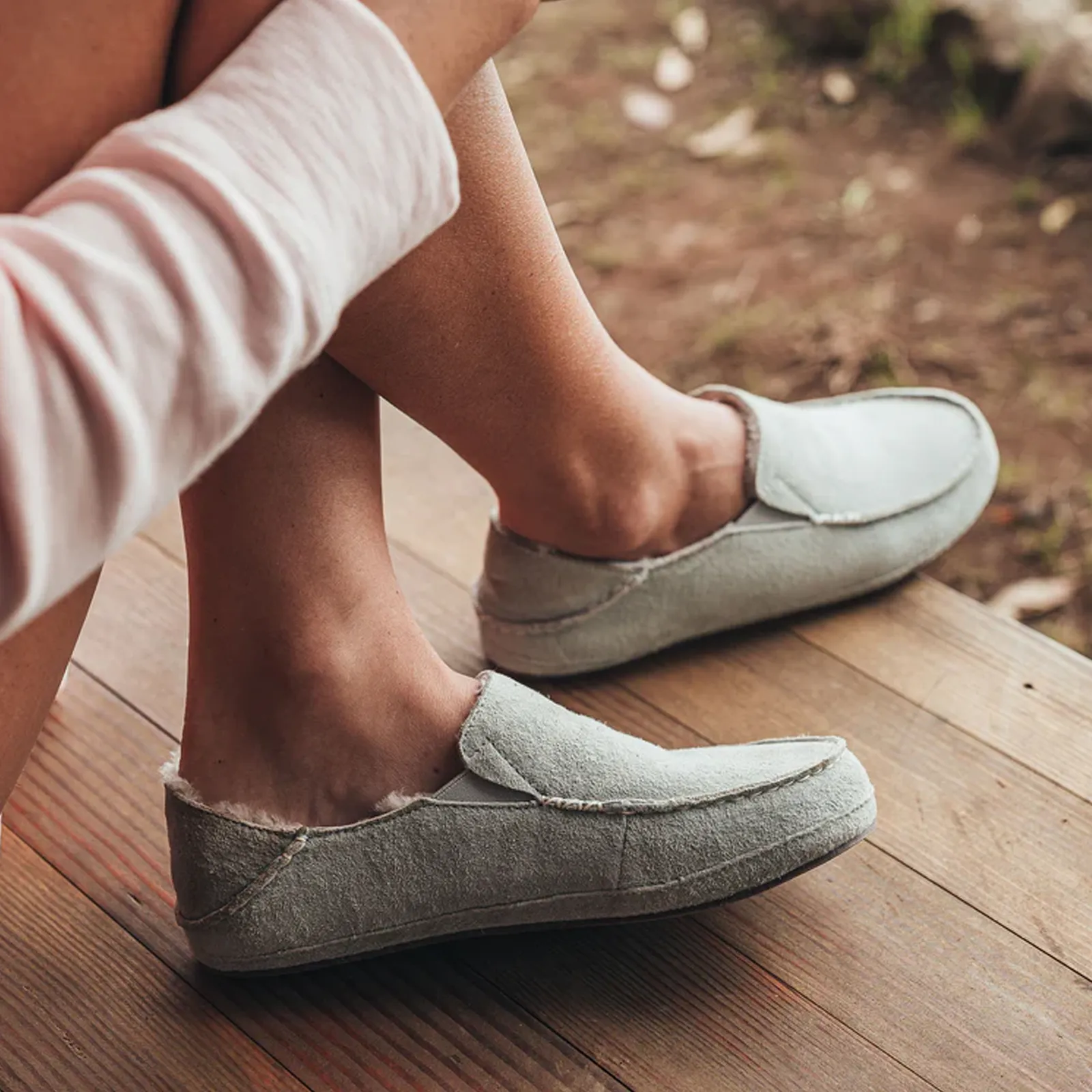 OluKai Nohea Slipper (Women) - Pale Grey/Pale Grey