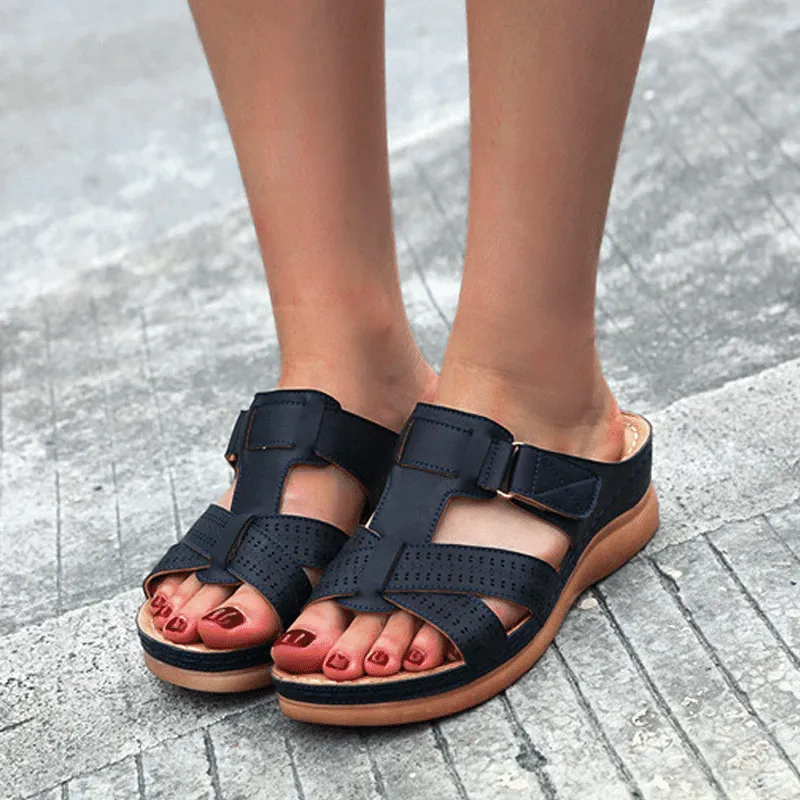 Owlkay Premium Comfy Vintage Open Toe Sandal