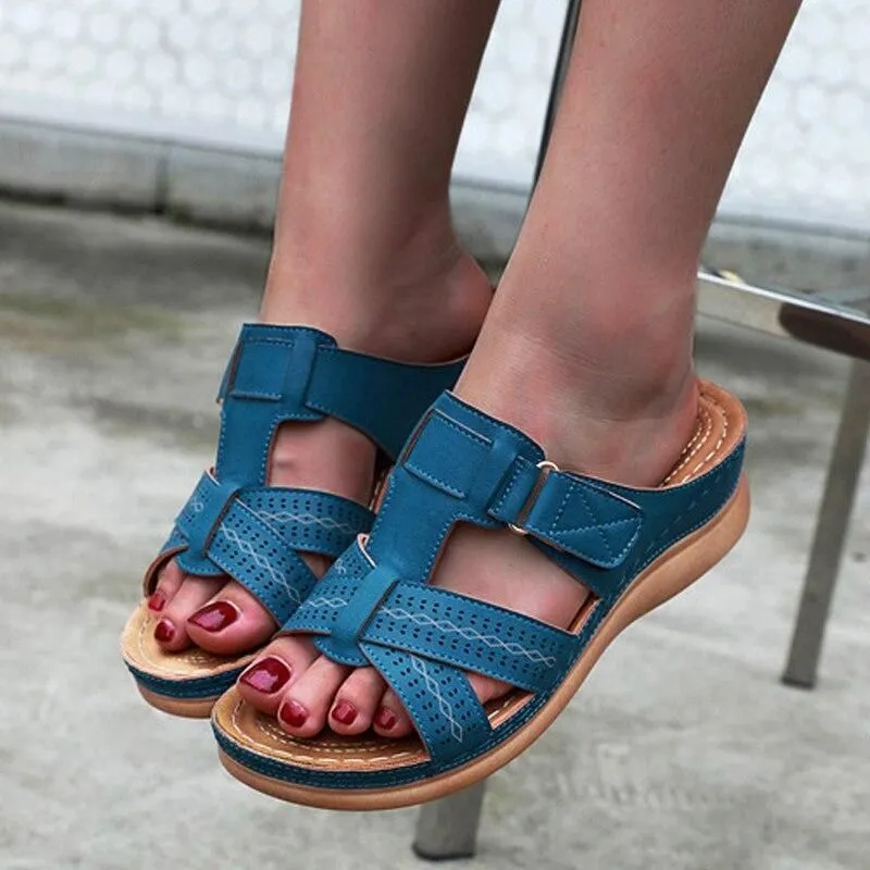 Owlkay Premium Comfy Vintage Open Toe Sandal