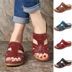 Owlkay Premium Comfy Vintage Open Toe Sandal