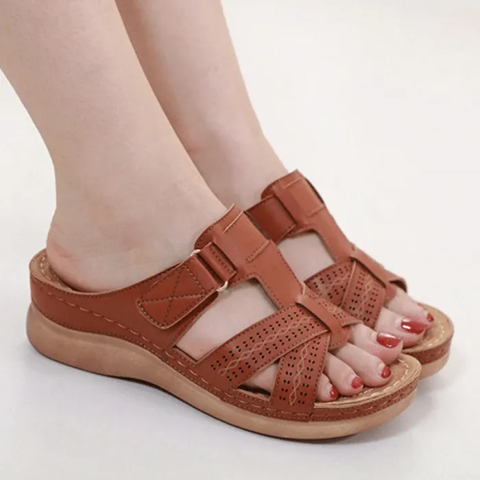 Owlkay Premium Comfy Vintage Open Toe Sandal