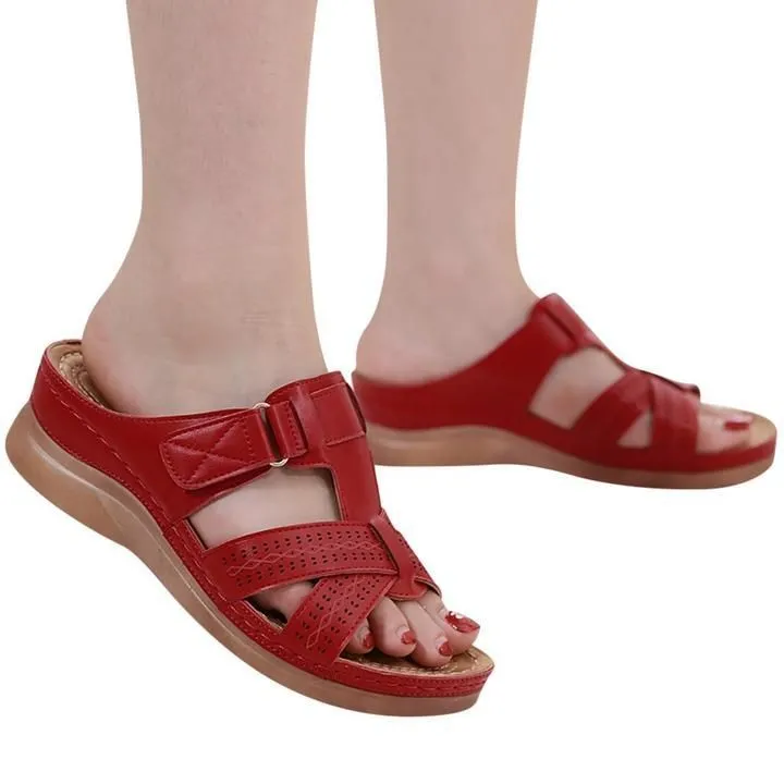 Owlkay Premium Comfy Vintage Open Toe Sandal