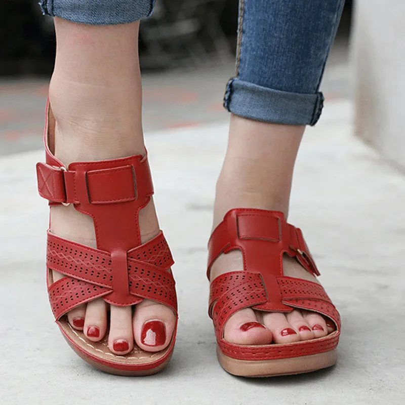 Owlkay Premium Comfy Vintage Open Toe Sandal