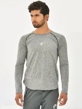 Perform Ace - Full Sleeves - T-Shirt - 019 - Heather Grey