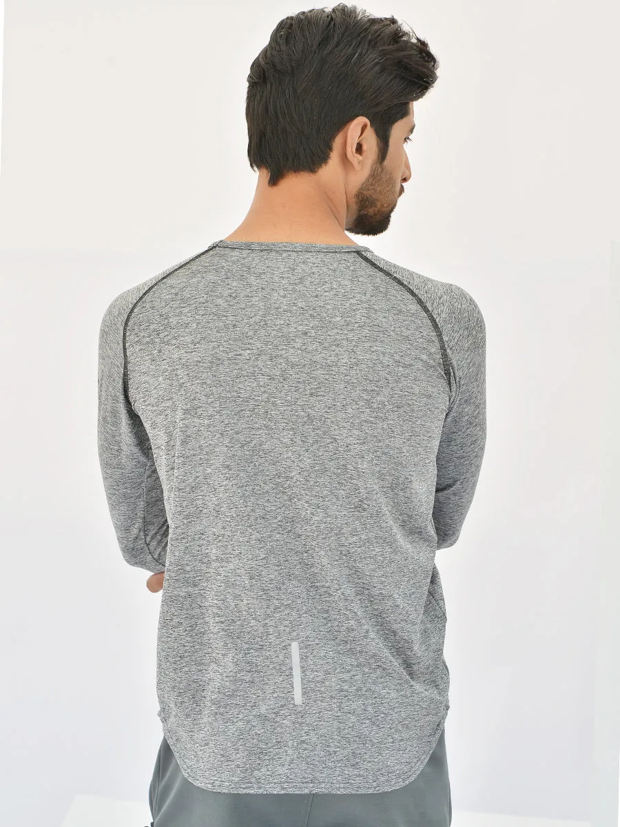 Perform Ace - Full Sleeves - T-Shirt - 019 - Heather Grey