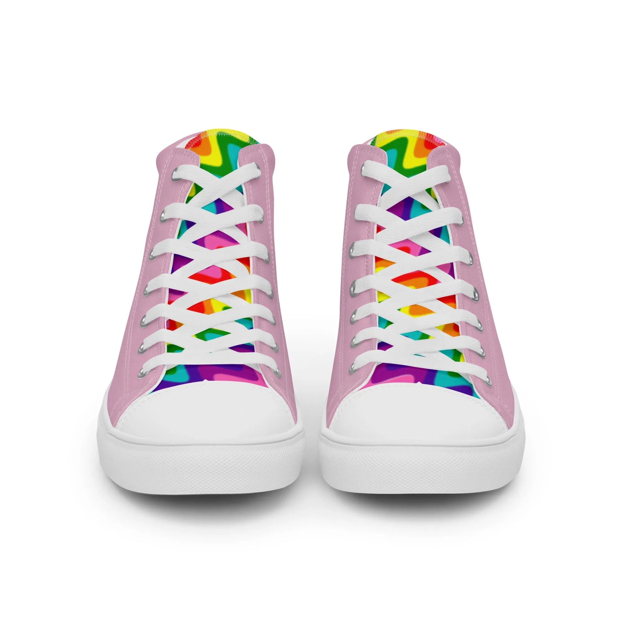 Pink and Original Pride Flag High Top Trainers (male sizes)