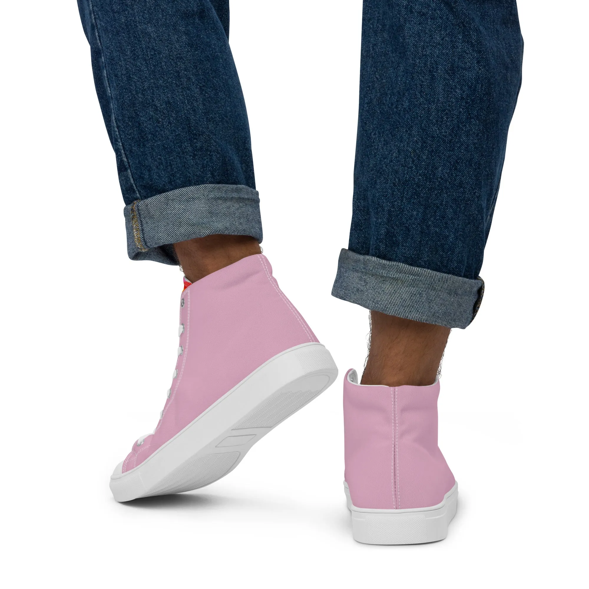 Pink and Original Pride Flag High Top Trainers (male sizes)