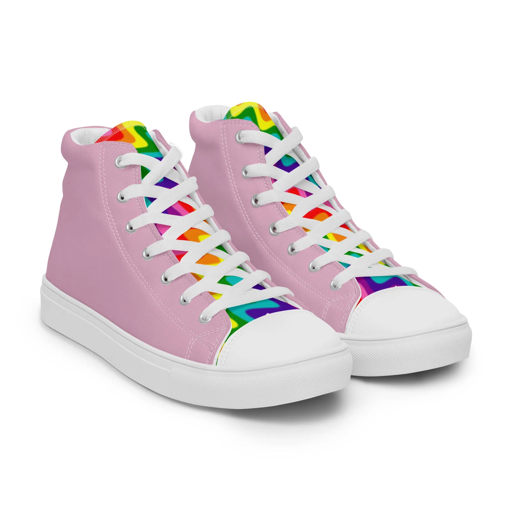 Pink and Original Pride Flag High Top Trainers (male sizes)