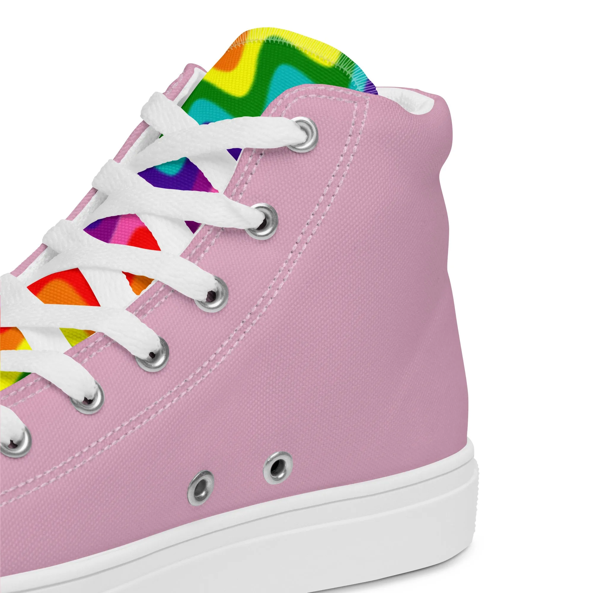 Pink and Original Pride Flag High Top Trainers (male sizes)