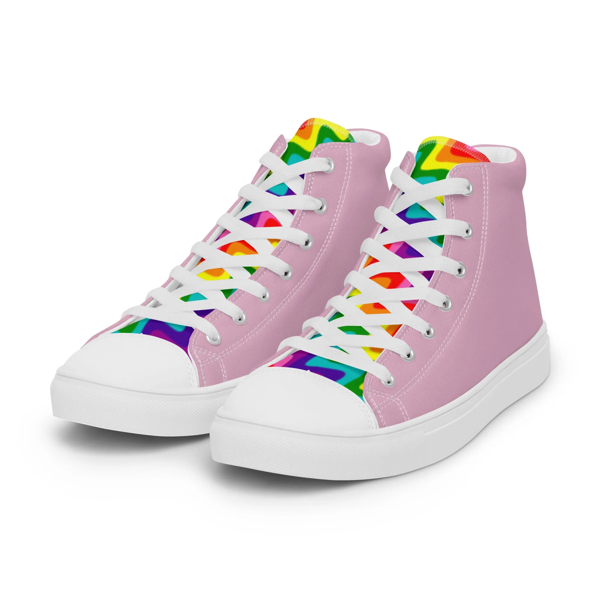 Pink and Original Pride Flag High Top Trainers (male sizes)