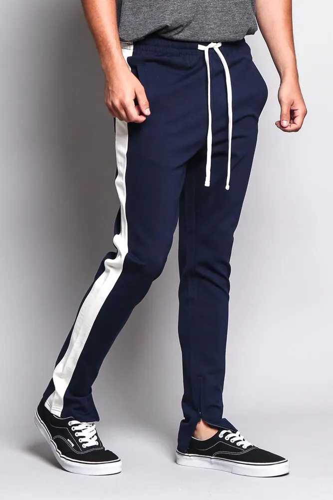 Premium Stretch Slim Fit Striped Track Pants