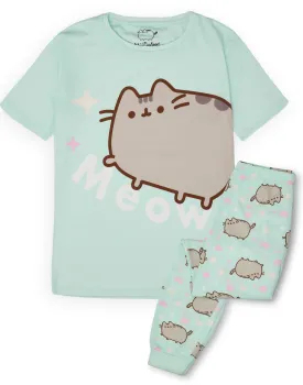 Pusheen Girls Green Pyjama Set