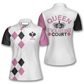 Queen of the Pickleball Court Custom Pickleball Polo Shirts for Women