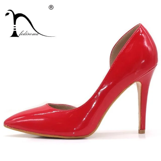 Shoes Woman Heels Summer Pumps Female Wedding High Heels Sexy High Heel shoes for Women 4 colors 10.5CM Genuine Leather Insole