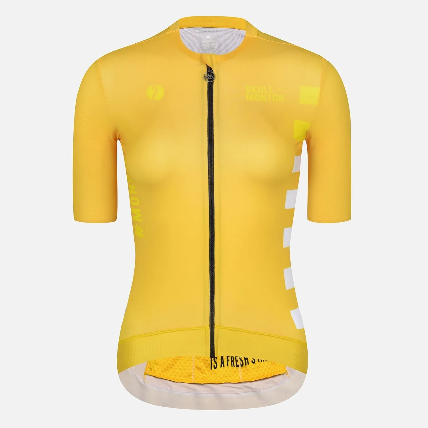 Skull Monton Cycling Jersey Womens Monday II Yellow