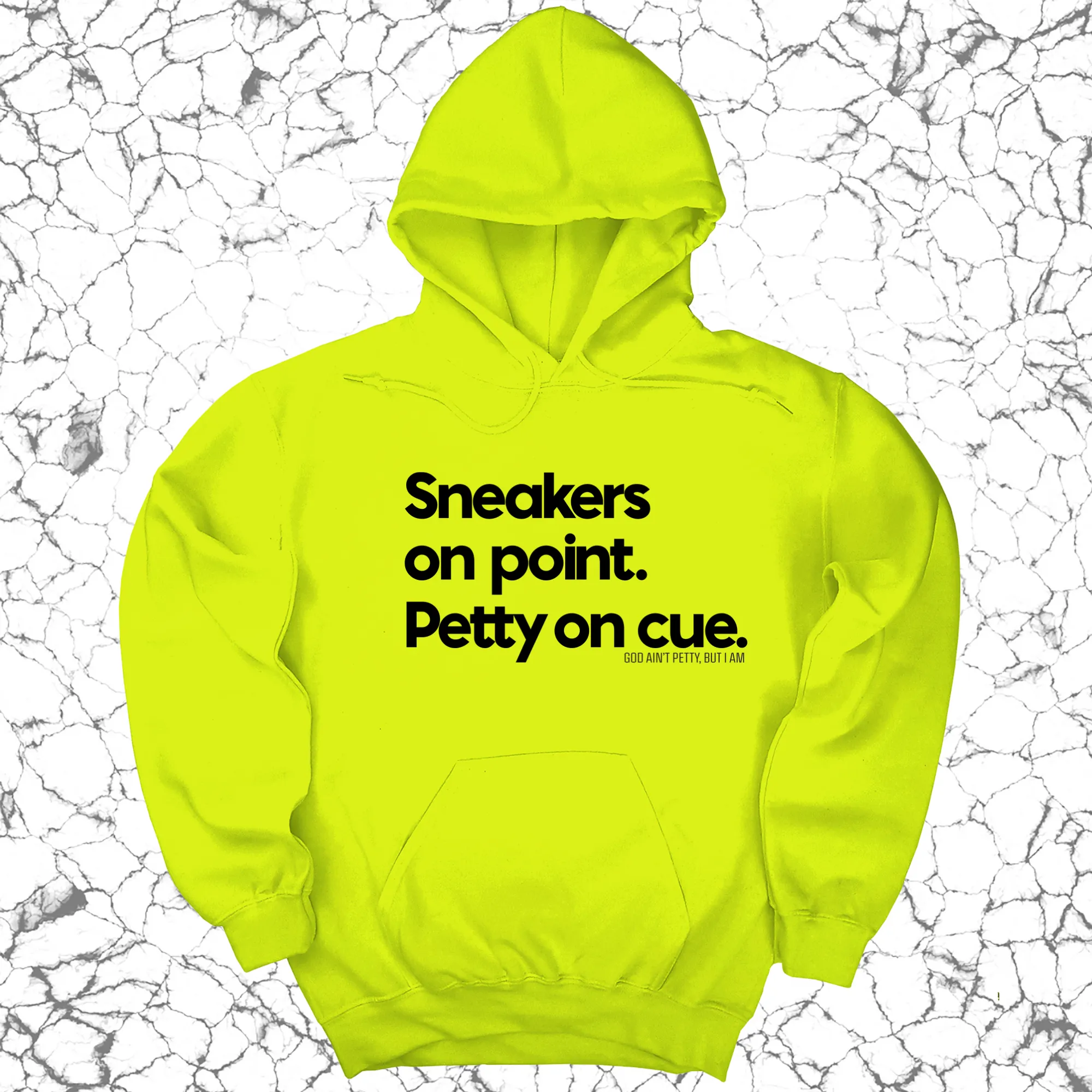 Sneakers on point. Petty On Cue Unisex Hoodie