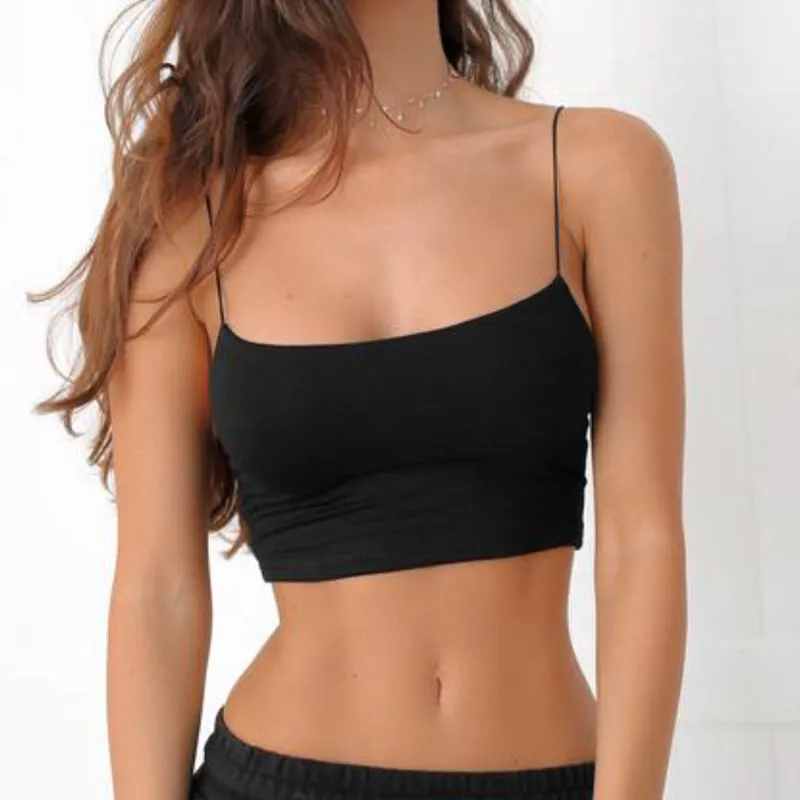 Spaghetti Strap Crop Top Tank