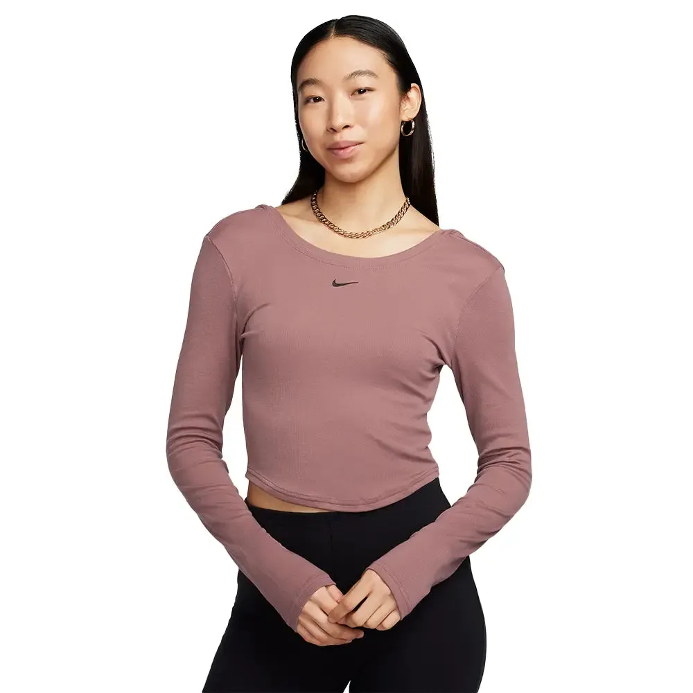 Sportswear Chill Knit Mini-Rib Long-Sleeve Top