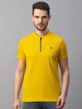 Spykar Men Yellow Cotton Slim Fit M and arin T-Shirt