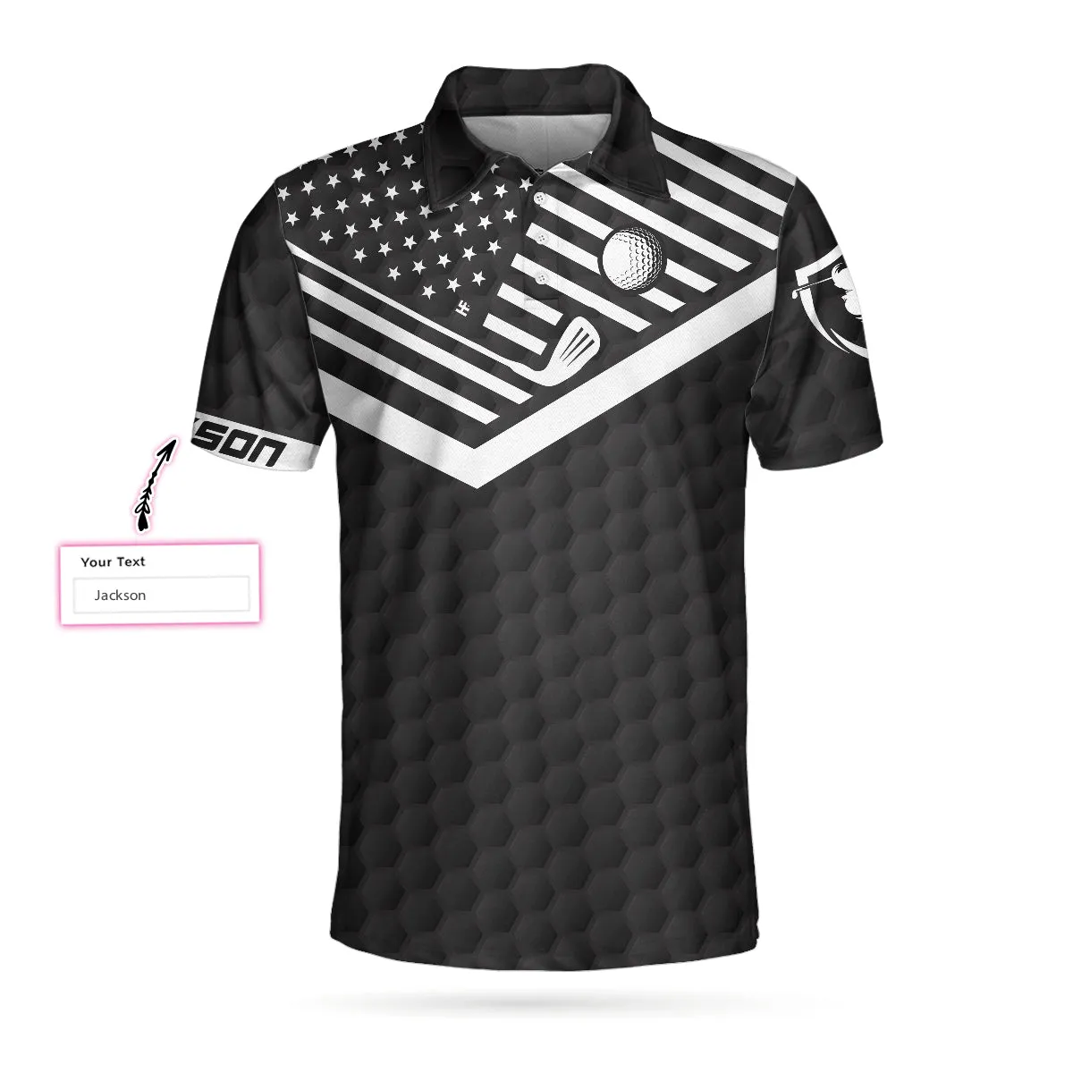 That'S What I Do Golfing And Drinking Custom Polo Shirt, Personalized Black American Flag Golf Shirt For Men Coolspod