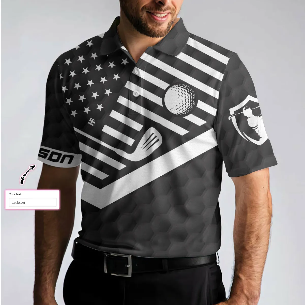 This Is How We Roll Custom Polo Shirt, Personalized Black American Flag Polo Shirt, Camping Shirt For Men Coolspod