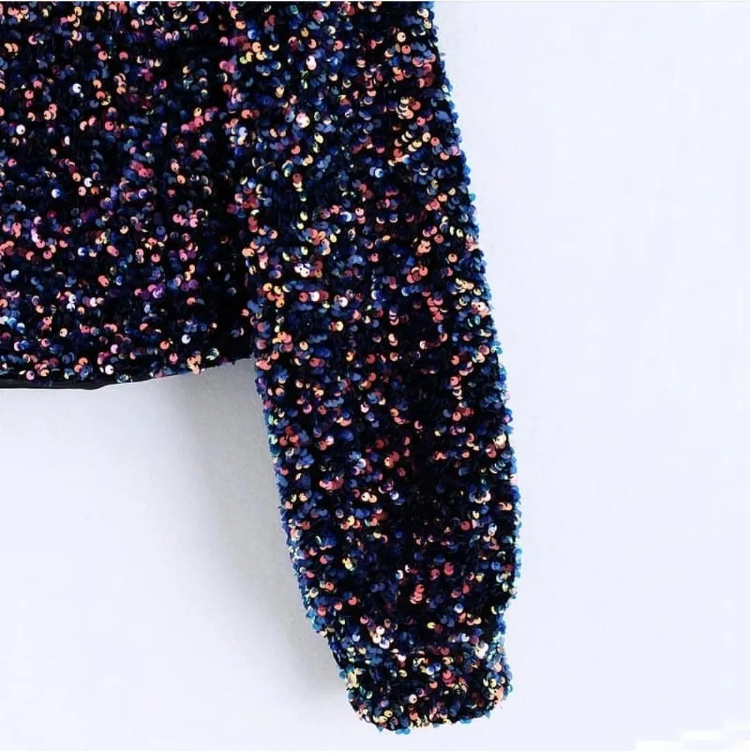 Velour Sequined Crops