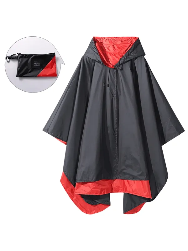 Women's Stylish Double Layer Raincoat with Hood - SF1995