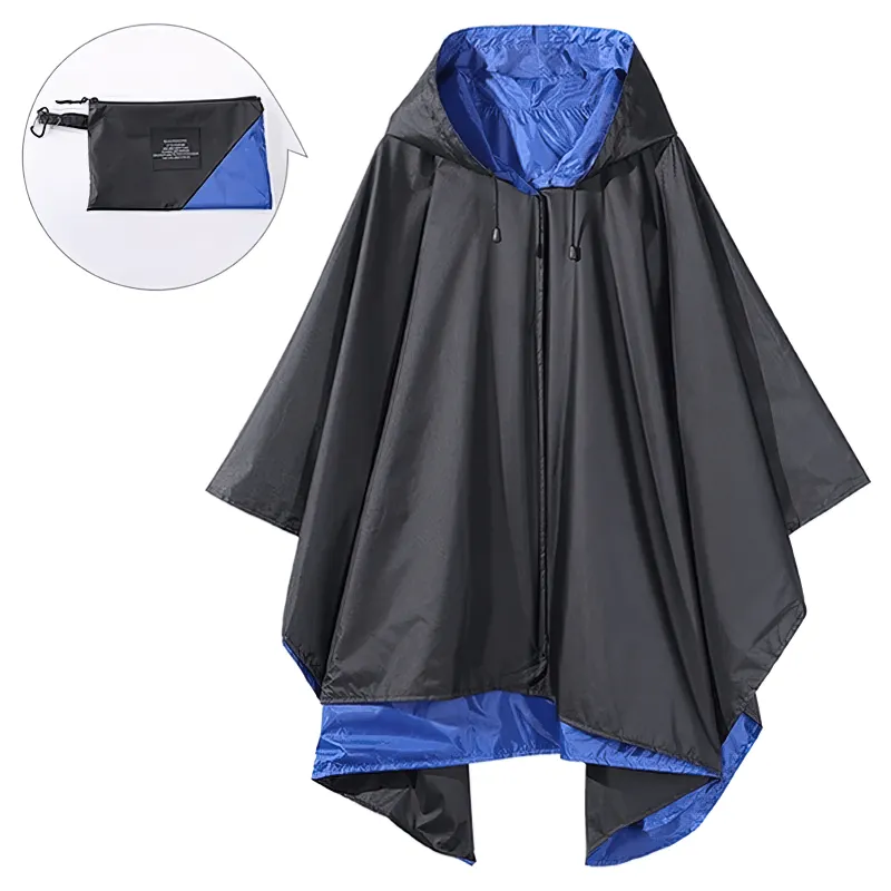 Women's Stylish Double Layer Raincoat with Hood - SF1995