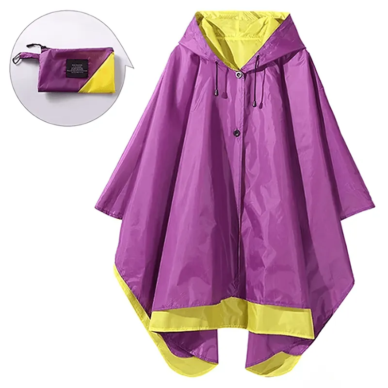 Women's Stylish Double Layer Raincoat with Hood - SF1995