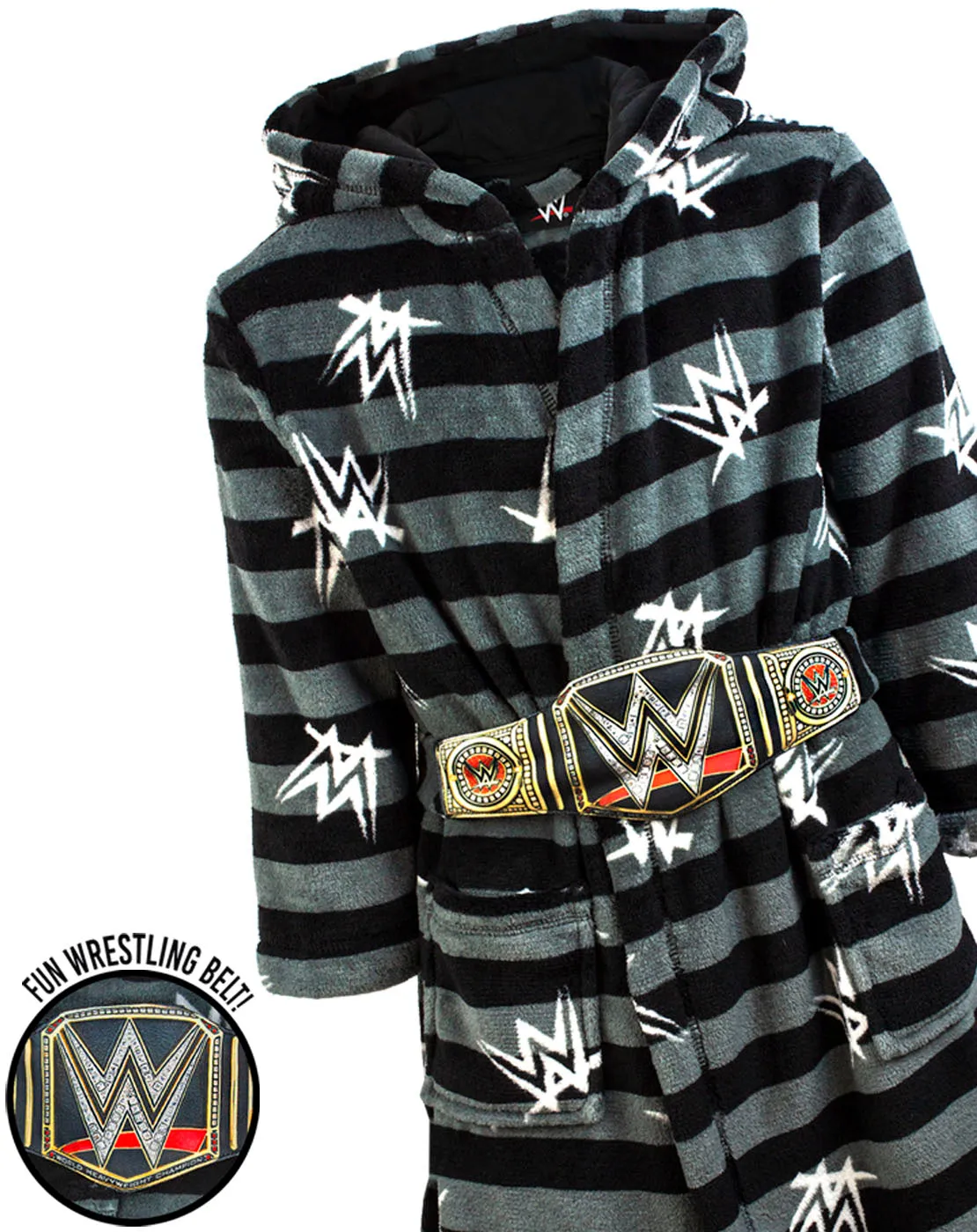 WWE Dressing Gown for Boys Bathrobe Wrestling Championship Title Belt