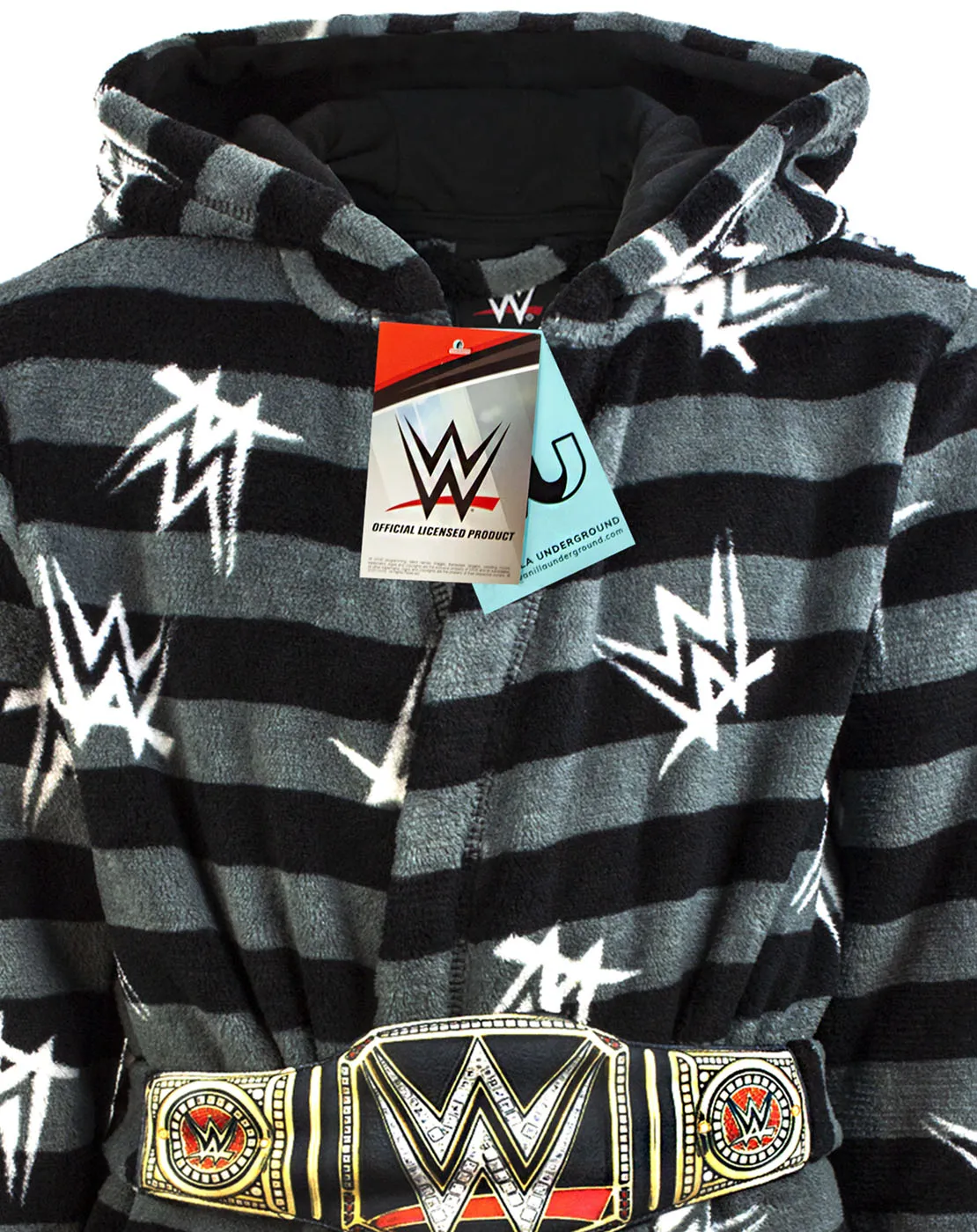 WWE Dressing Gown for Boys Bathrobe Wrestling Championship Title Belt